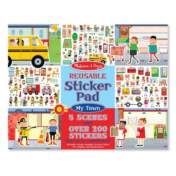Reusable My Town Sticker Pad
