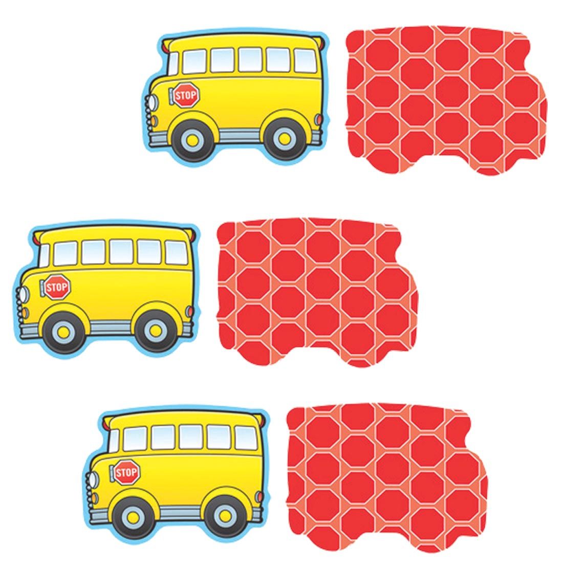 School Buses 2 sided Mini Accents