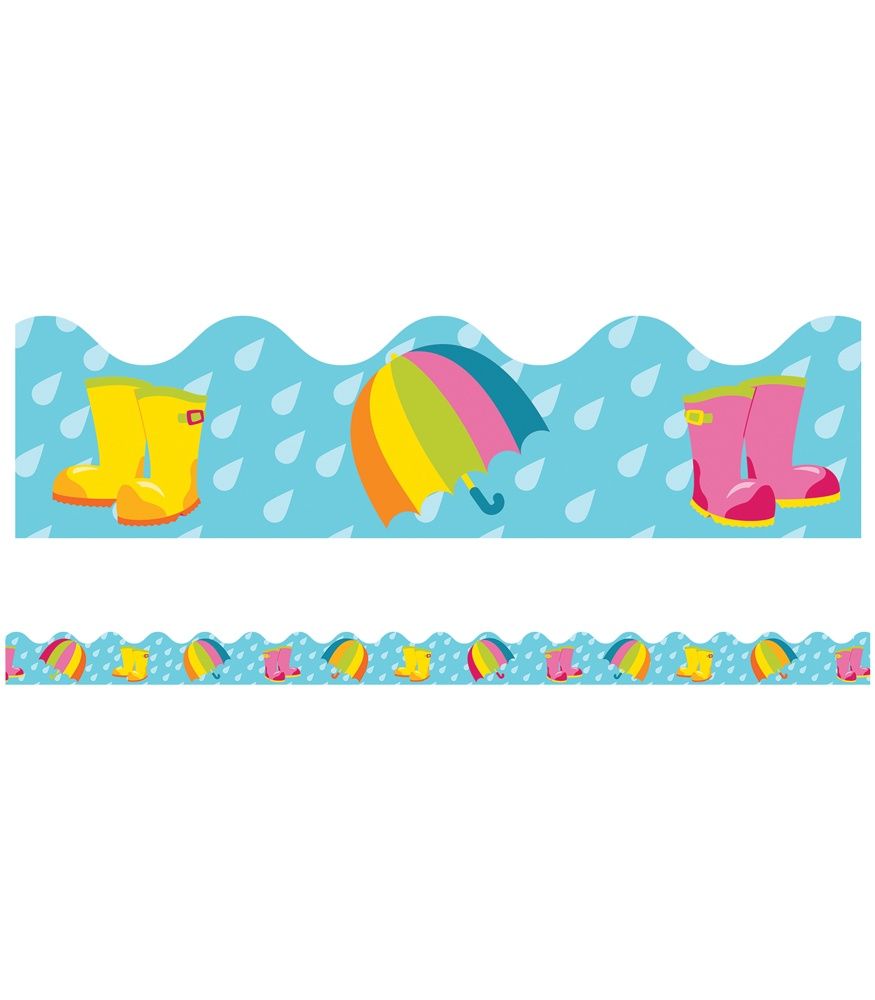 Spring Showers Scalloped Border Trim
