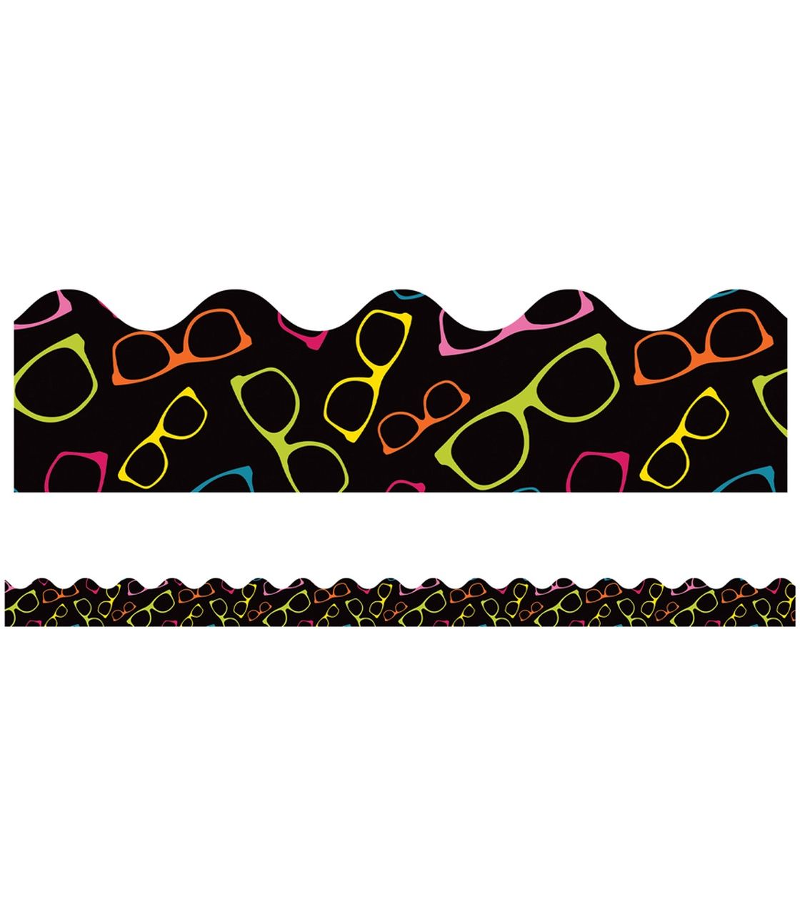 School Pop Sunglasses Scalloped Border Trim