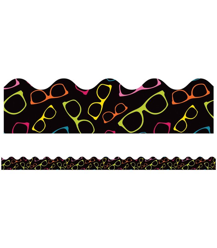 School Pop Sunglasses Scalloped Border Trim