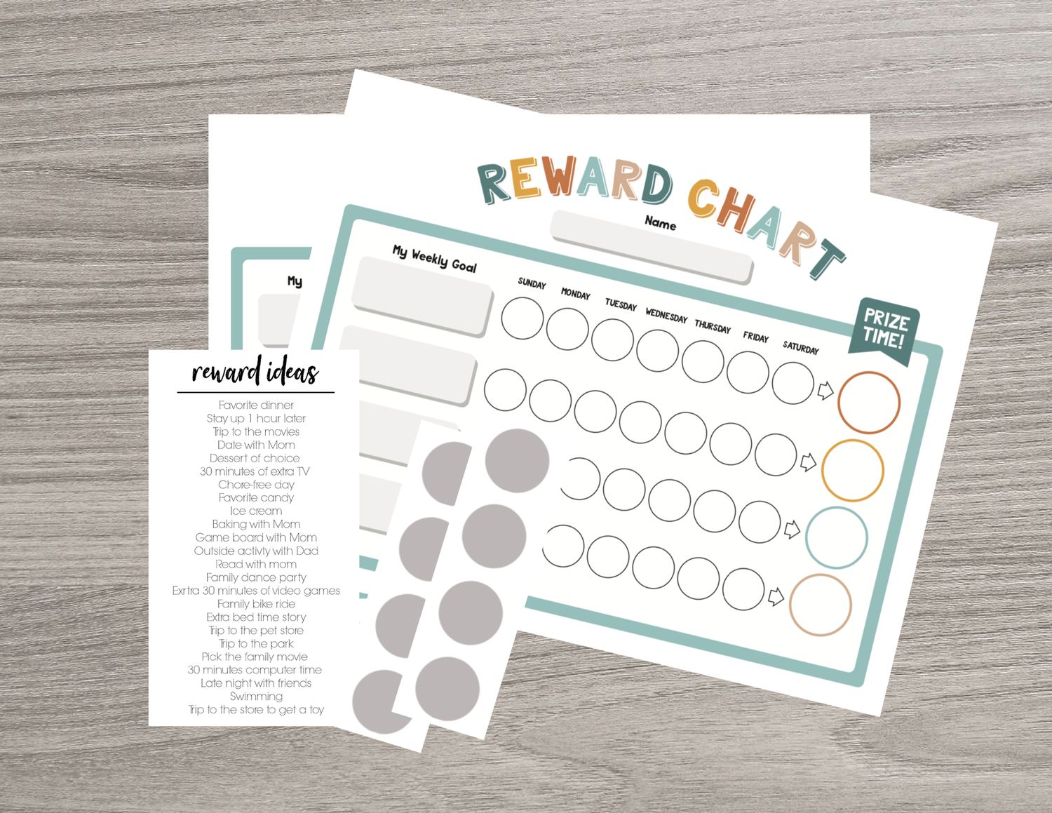 Reward Chart Scratch Off