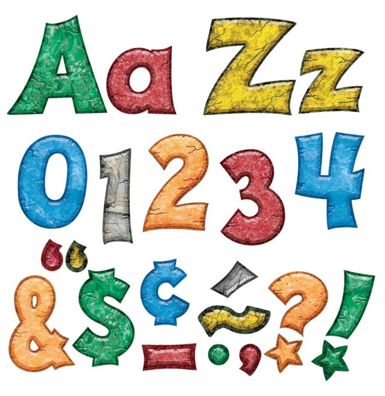 Rock &#39;n Stone 4-Inch Playful Uppercase/Lowercase Combo Pack (English/Spanish) Ready Letters