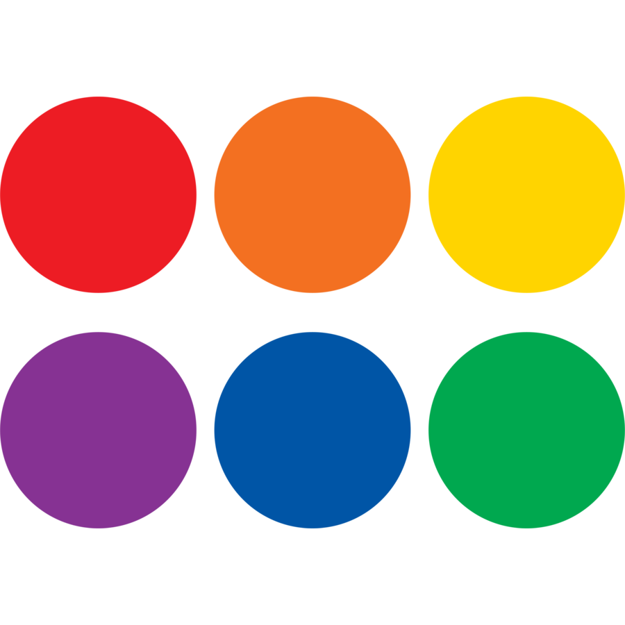 Spot On Floor Markers Colorful Circles - 4&quot;
