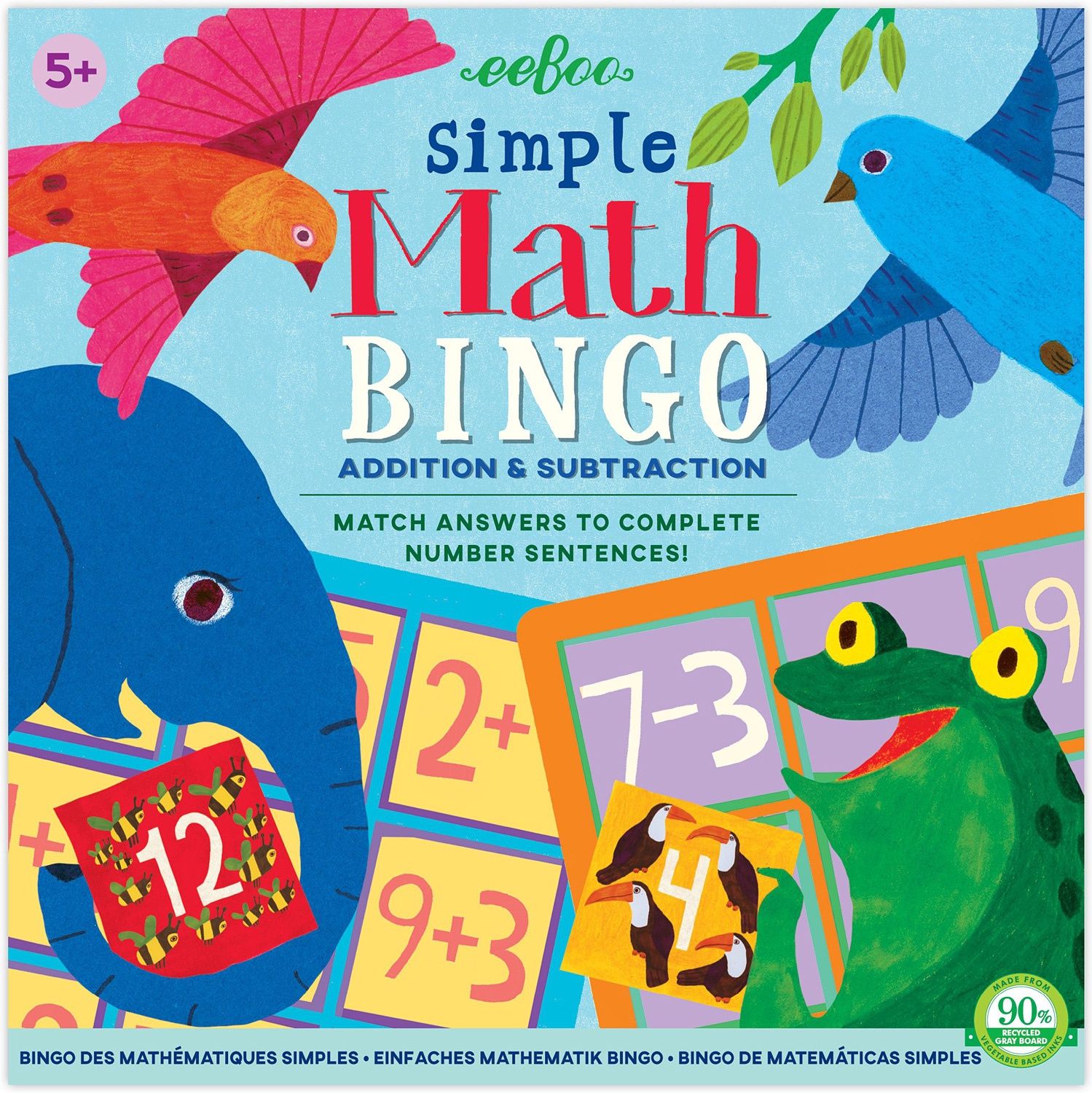 Simple Math Bingo Game