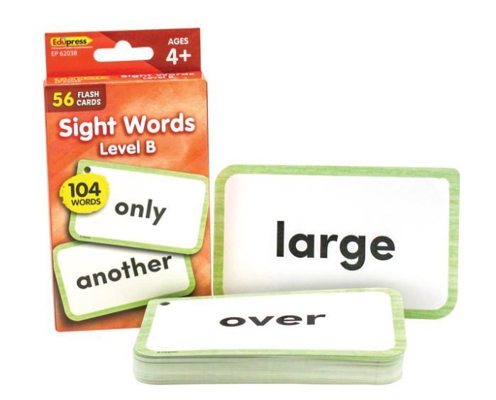 Sight Words Flash Cards Level B