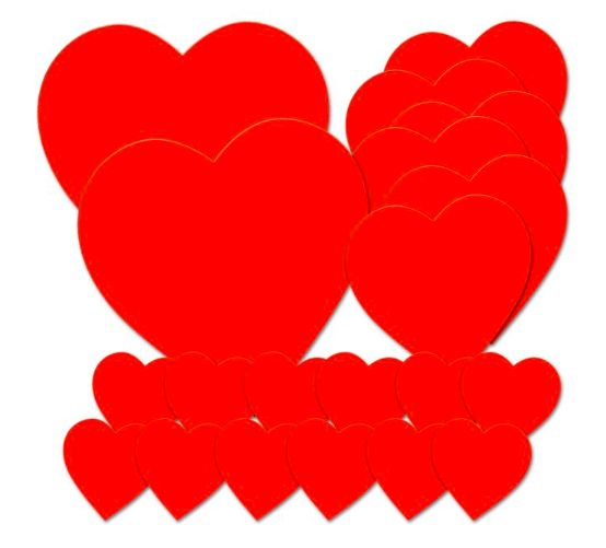 Printed Heart Cutouts