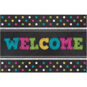 Post Cards Chalkboard Brights Welcome
