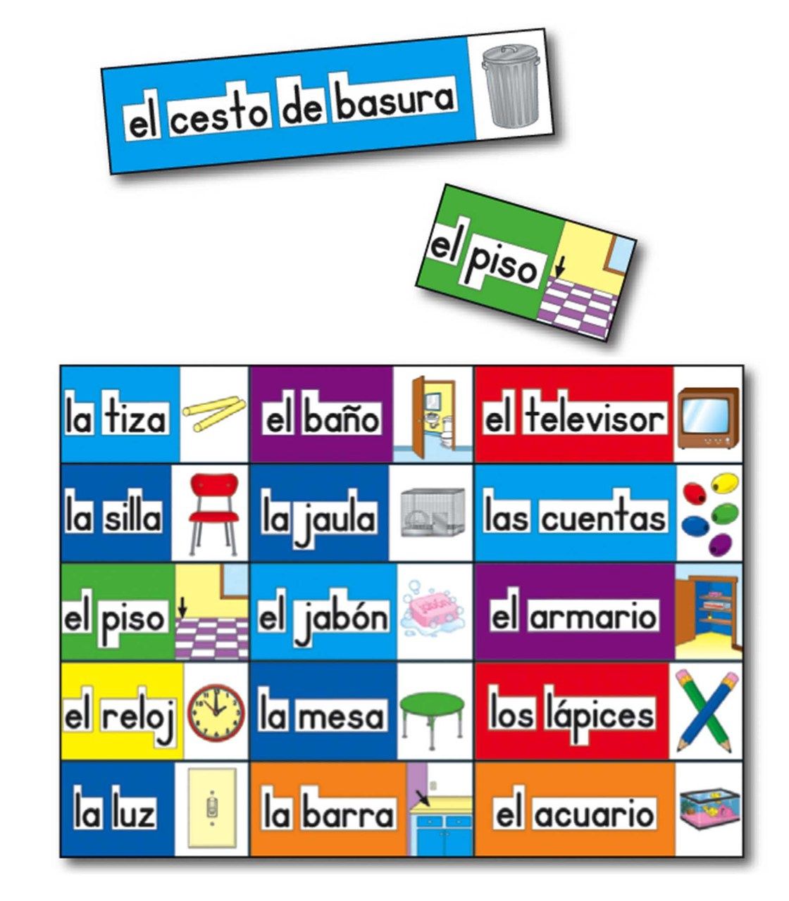 Spanish Print Rich Classroom Labels BBS