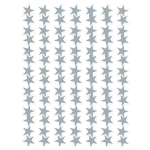 Silver Foil Star Stickers