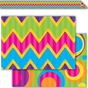 Sassy Bubbles &amp; Chevrons Double Sided Border