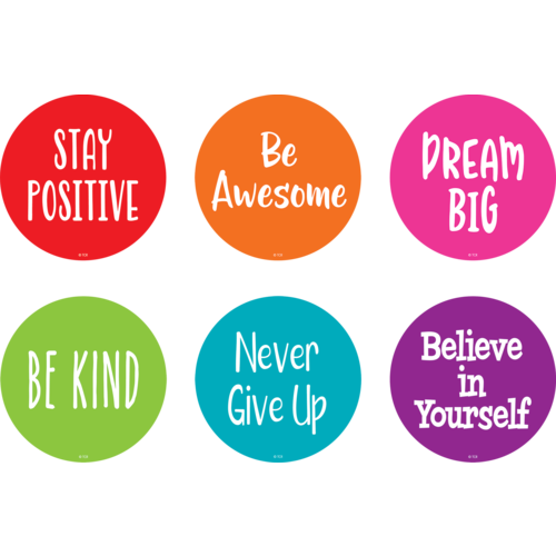Spot On Floor Markers Positive Sayings - 4&quot;
