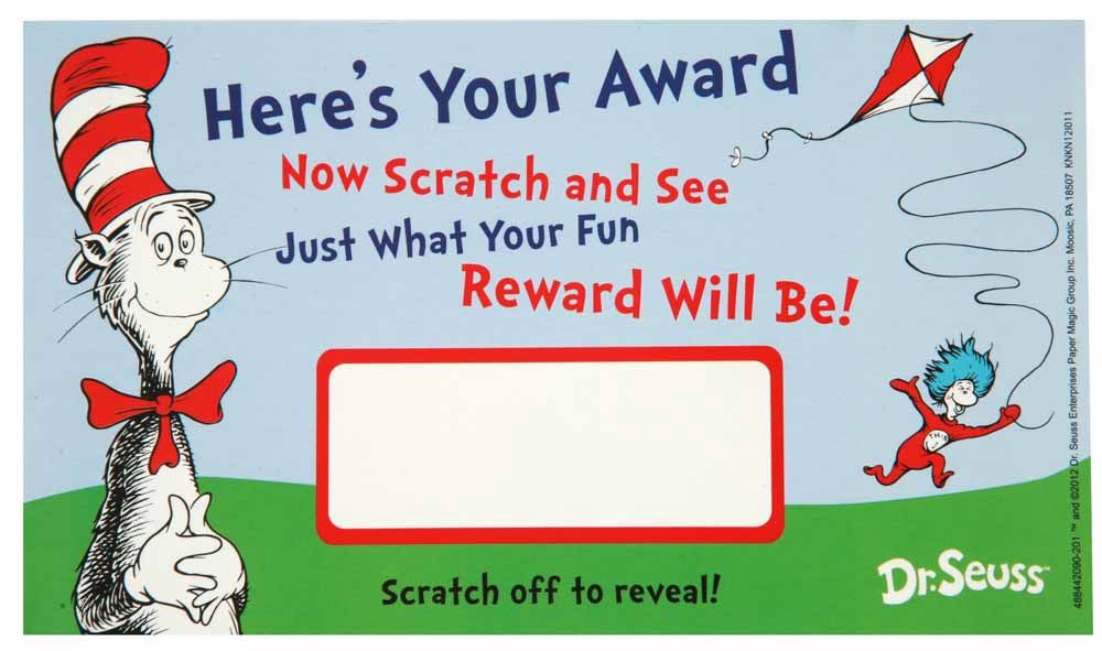 Dr. Seuss Scratch Off Rewards