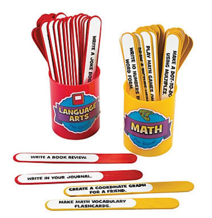 (Intermediate) MATH I&#39;m Done Wooden Sticks/Holder