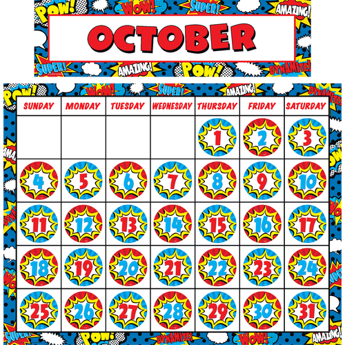 Superhero Calendar Set