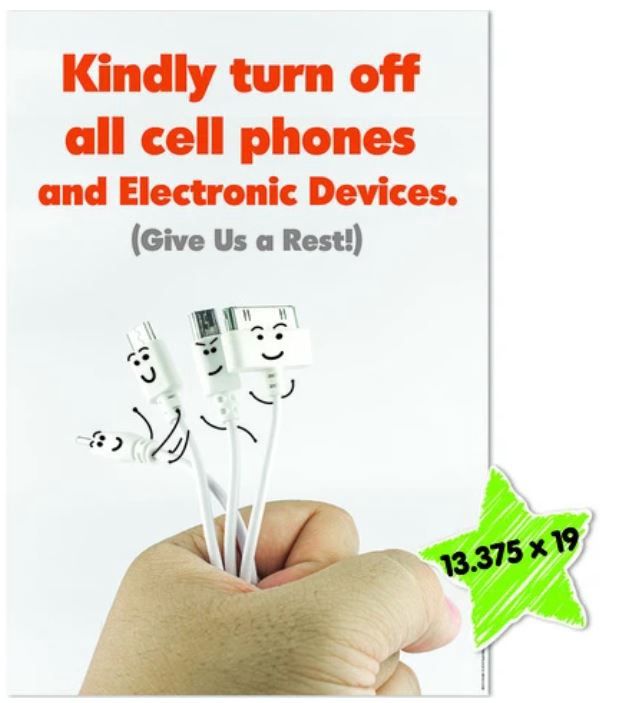 Kindly Turn Off Phones Poster 13&quot; x 19&quot;