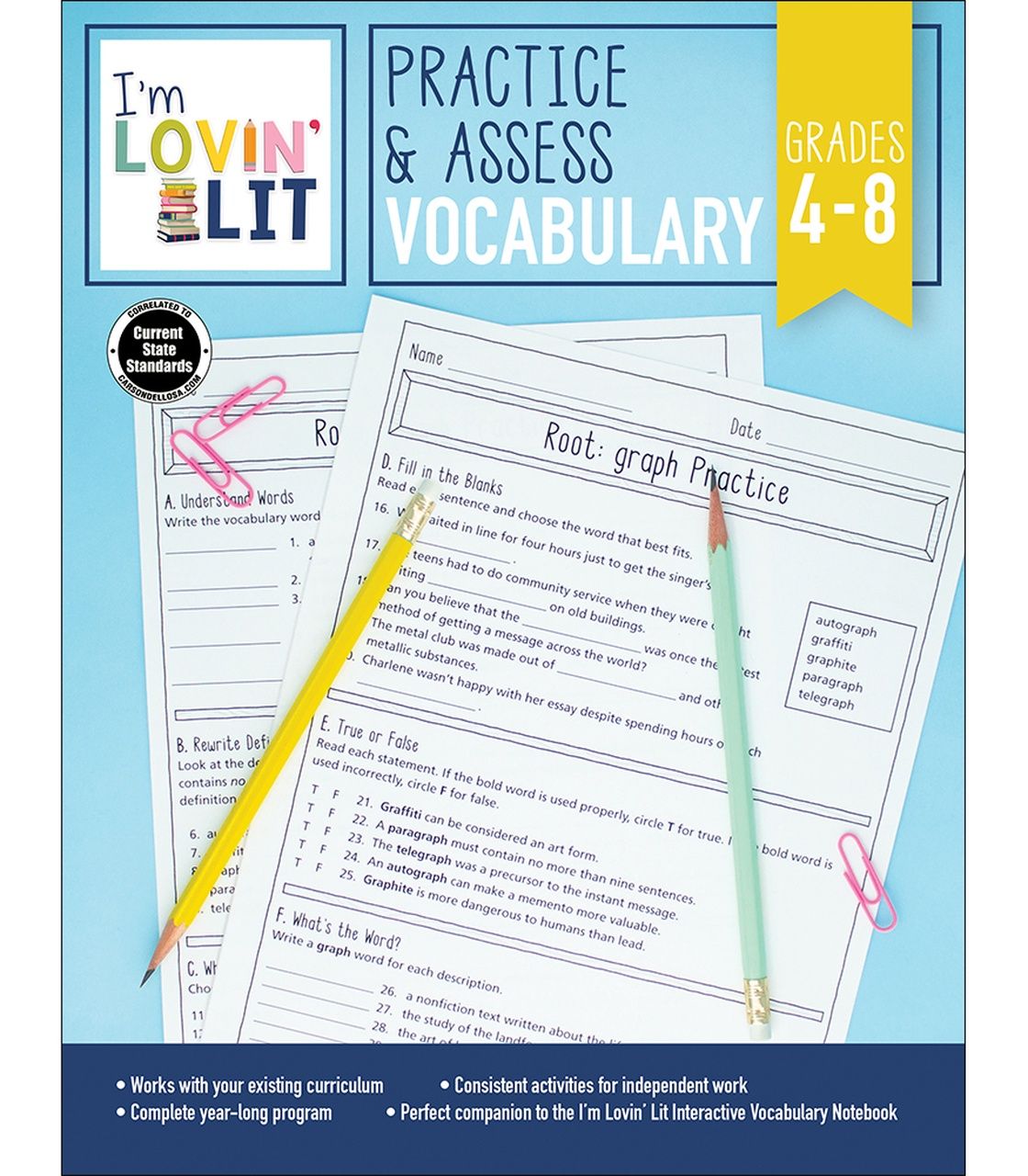 (GR 4-8) Vocabulary Practice &amp;amp; Assess Workbook