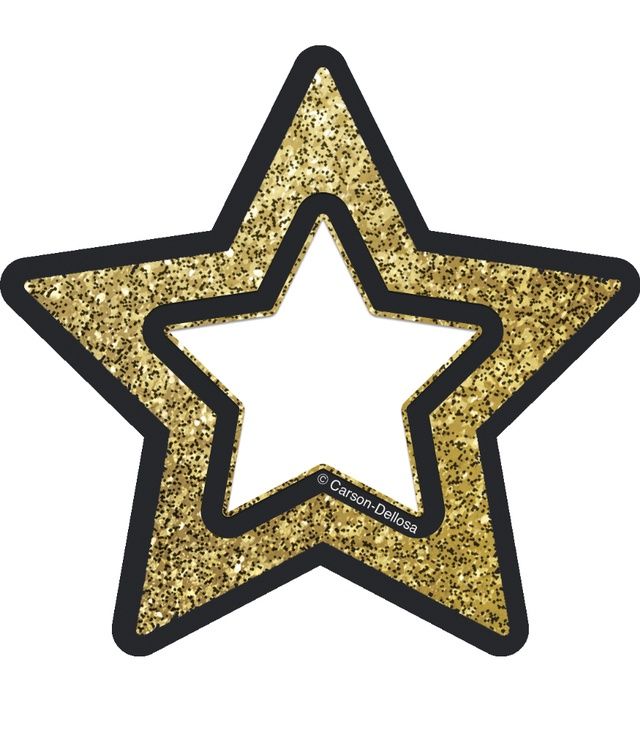 Gold Stars Cut Outs
