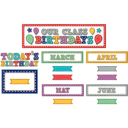 Marquee Our Class Birthdays Mini Bulletin Board