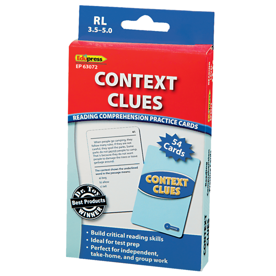 Blue Context Clues Practice Cards