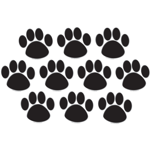 Black Paw Print Accents