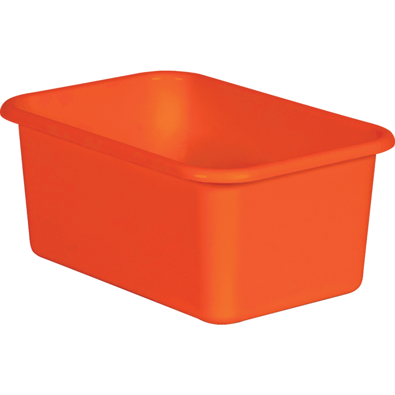Orange Small Plastic Storage Bin