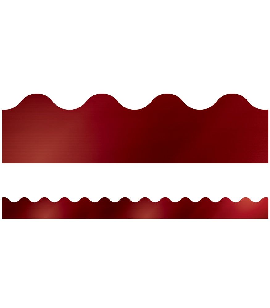 Cherry Foil Scalloped Borders