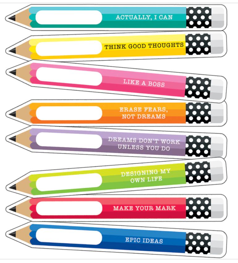 Motivational Pencils Cut Outs