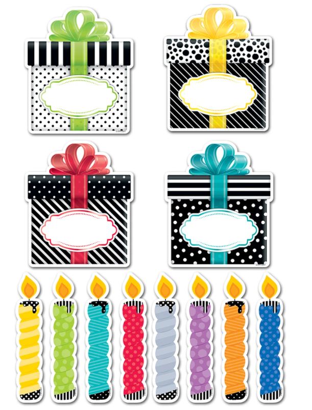 Bold and Bright Birthday Party 6&quot; Designer Cut-Outs
