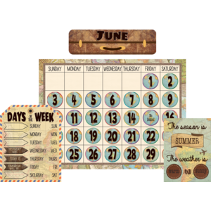 Travel the Map Calendar Bulletin Board