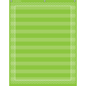 Lime Polka Dots 10 Pocket Chart