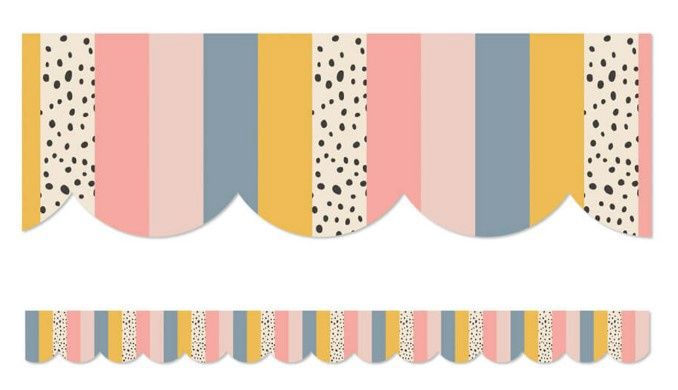 Stripes Scalloped Bulletin Board Borders