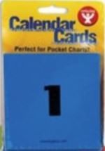 36 Calendar Cards - Blue