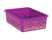 Purple Confetti Large Plastic Storage Bin