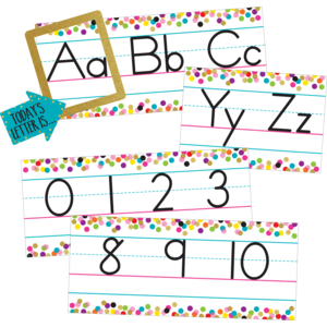 Confetti Alphabet Line Bulletin Board