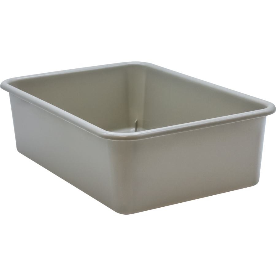 Gray Large Plastic Storage Bin