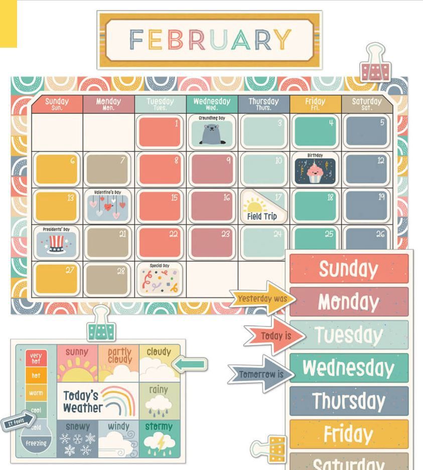 We Belong Calendar Bulletin Board Set