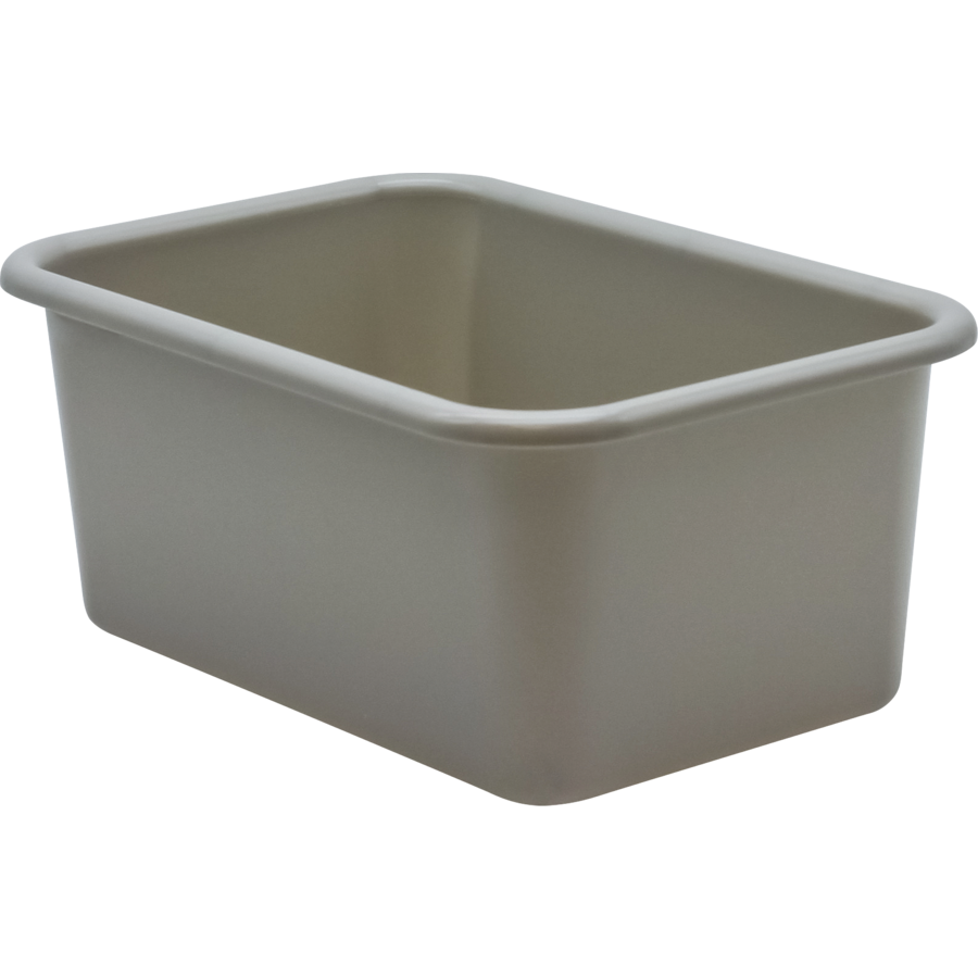Gray Small Plastic Storage Bin