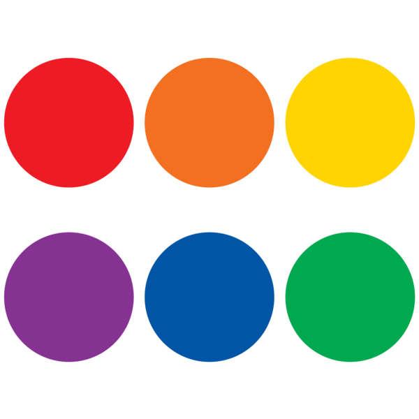 Spot On Colorful Circles Carpet Markers - 7&quot;