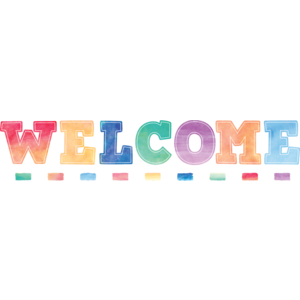 Watercolor Welcome Bulletin Board Display Set