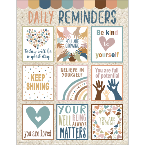 Everyone is Welcome Daily Reminders Chart Poster