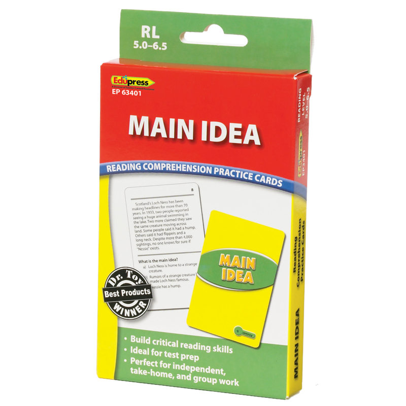 Main Idea Practice Cards Green Level