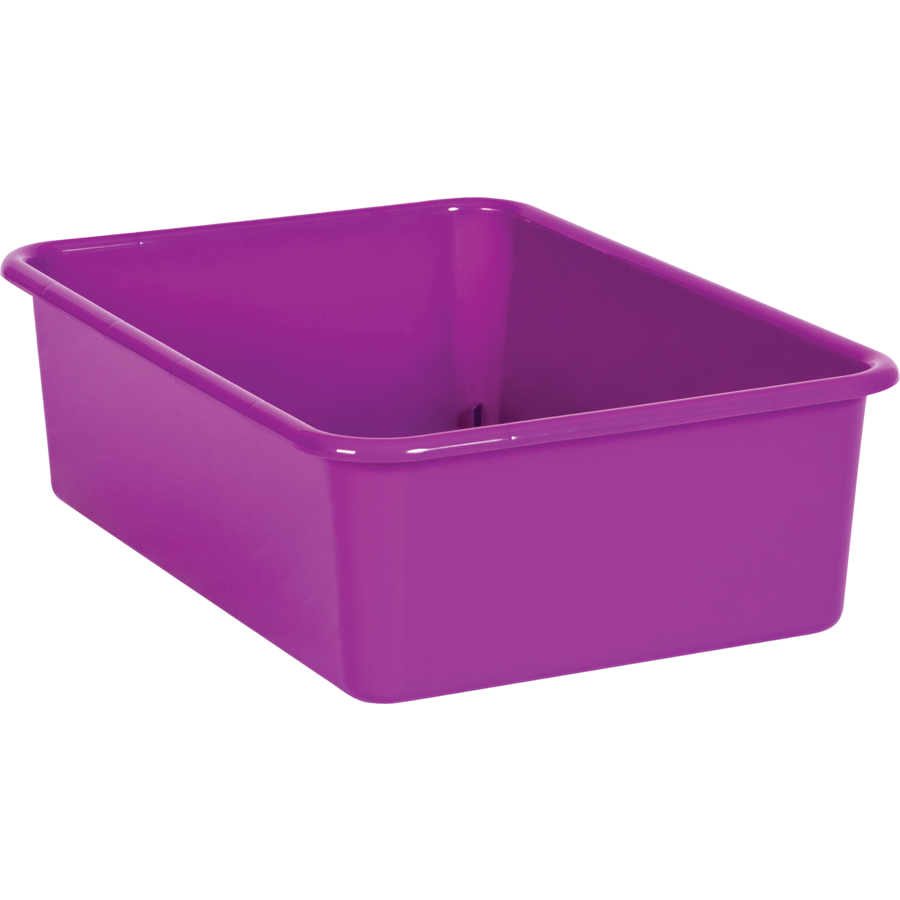 Purple Large Plastic Storage Bin