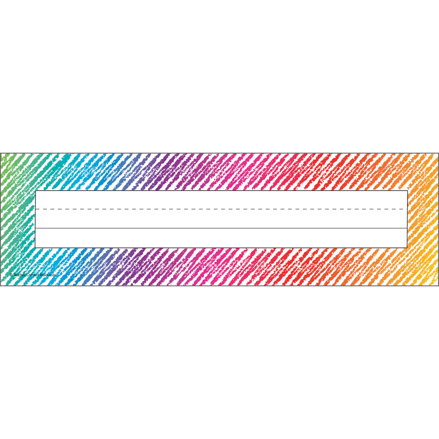 Colorful Scribble Flat Name Plates