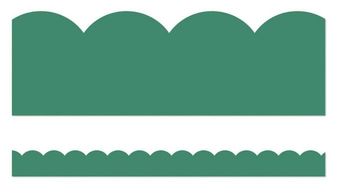 Jade Green Scalloped Bulletin Board Borders
