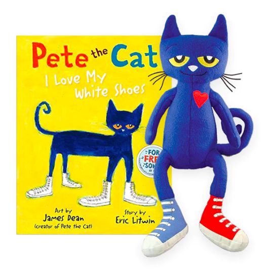 14.5&quot; Pete the Cat Plush Doll w/Book