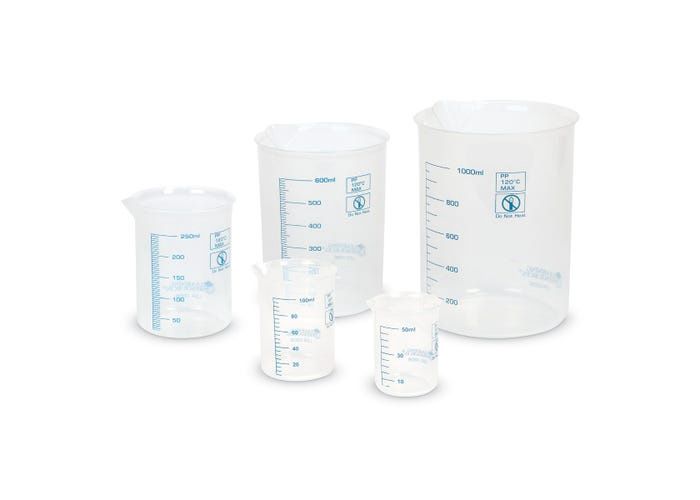 (set of 5) Graduated Beakers (50ml, 100ml, 250ml, 600ml, 1000ml)