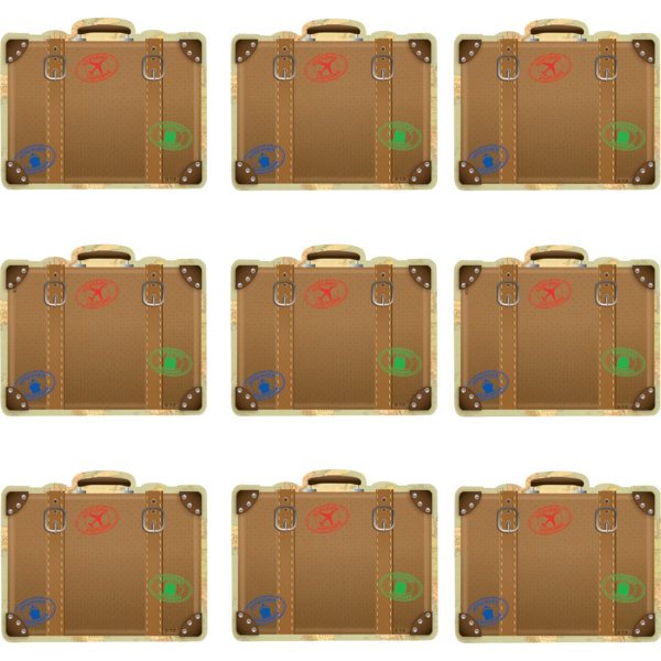 Travel the Map Luggage Mini Accents