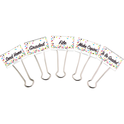 Confetti Binder Clips Classroom Management Large
