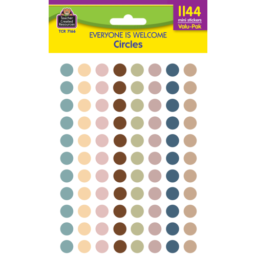Everyone Is Welcome Circles Mini Stickers Valu-pak